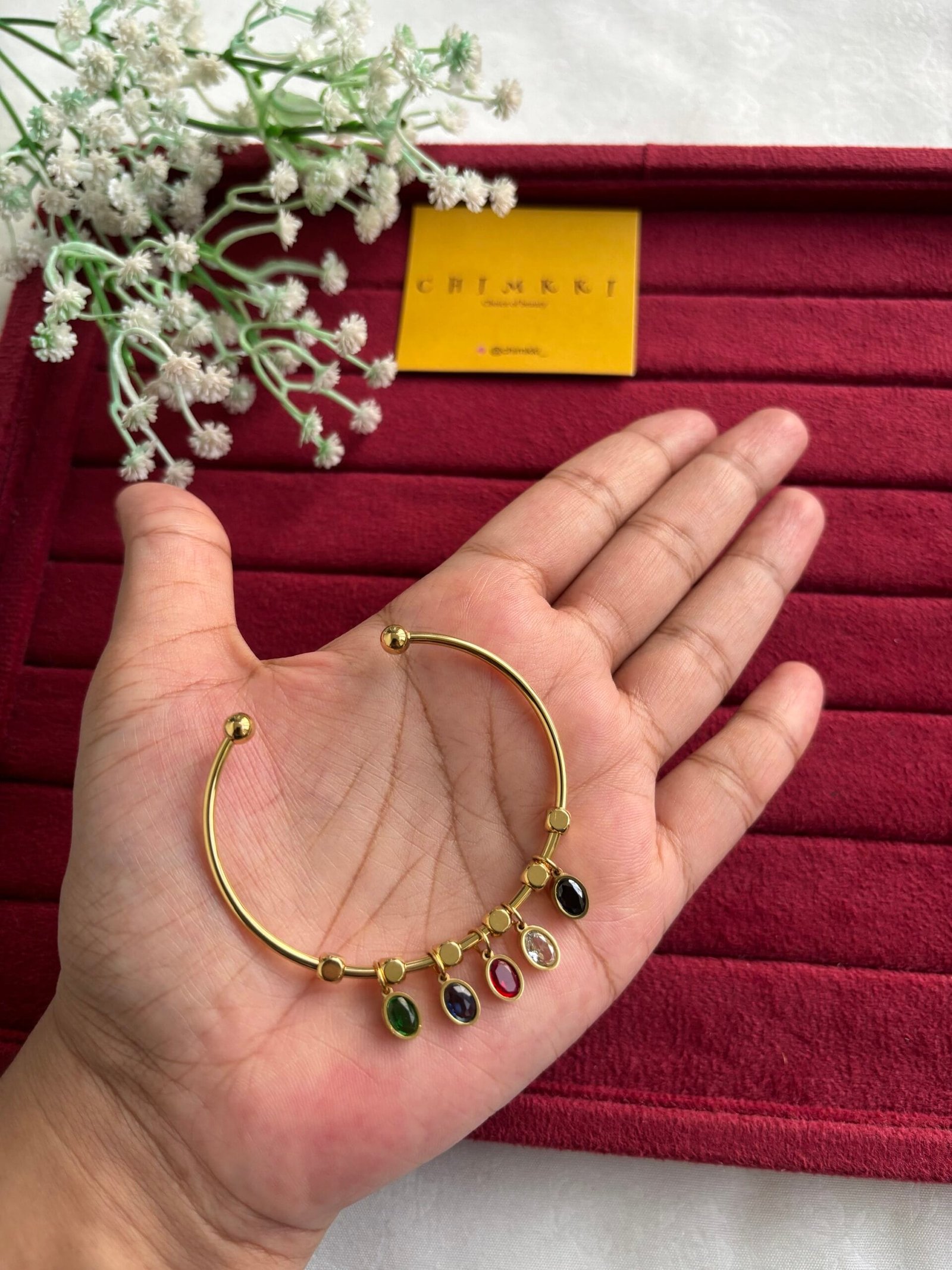 img_9547 Beautiful multicolour charm open bangle Adjustable size😍 - Image 1