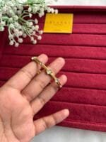 Beautiful white stone Golden Open Bangle♥️
