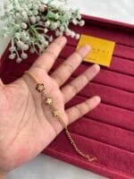 Beautiful flower design Golden bracelet 🌸 - Image 2