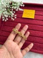 Beautiful circle design Golden Open Bangle♥️ - Image 3