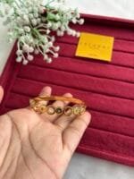 Beautiful circle design Golden Open Bangle♥️ - Image 2