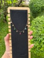 Beautiful Triangle design multicolour Necklace😍 - Image 2