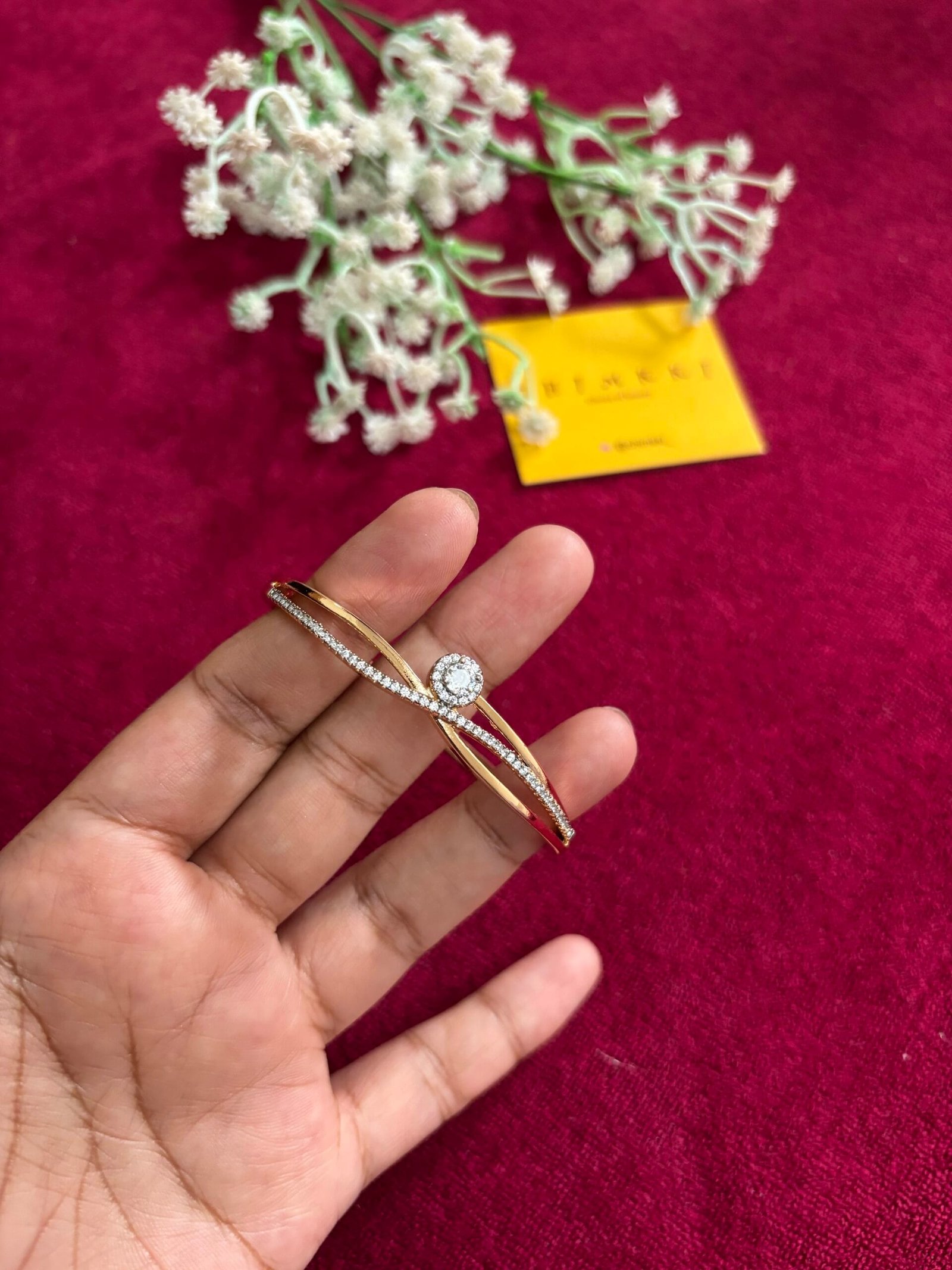 img_1265 Beautiful Diamond replica Rosegold open bangle🌸 - Image 1