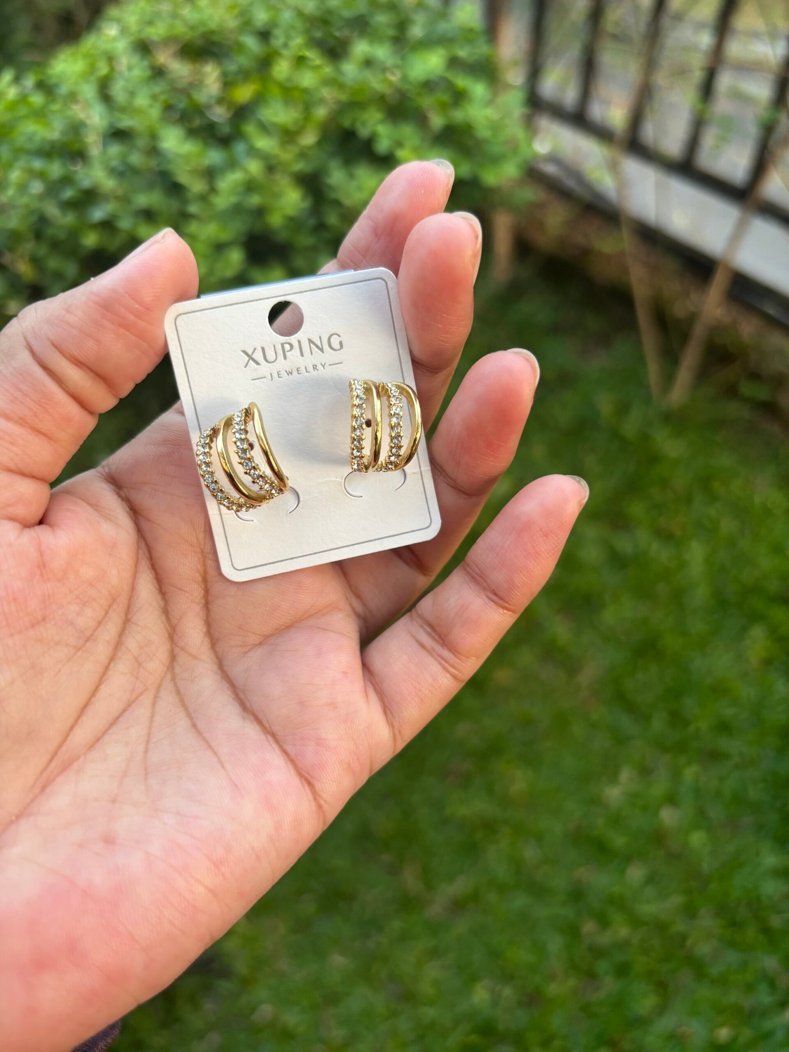 img_1374-2 Beautiful Golden statement Earrings ✨ - Image 1