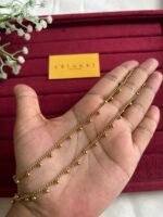 Beautiful cute classic design Golden Anklet🌟23cm design 5cm extension hoop 28cm total length kindly mention your size while order - Image 3