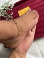 Beautiful cute classic design Golden Anklet🌟23cm design 5cm extension hoop 28cm total length kindly mention your size while order
