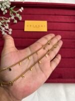 Beautiful charm design Golden Anklet🌟23cm design 5cm extension hoop 28cm total length kindly mention your size while order - Image 2