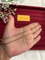 Beautiful Minimal design Golden Anklet🌟23cm design 5cm extension hoop 28cm total length kindly mention your size while order - Image 2