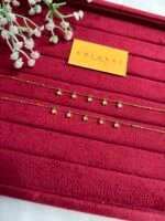 Beautiful  Star design Golden Anklet🌟23cm design 5cm extension hoop 28cm total length kindly mention your size while order - Image 2