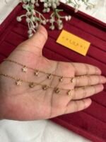 Beautiful  Star design Golden Anklet🌟23cm design 5cm extension hoop 28cm total length kindly mention your size while order - Image 4