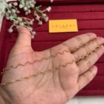 Beautiful Trendy zigzag design Golden Anklet🌟23cm design 5cm extension hoop 28cm total length kindly mention your size while order