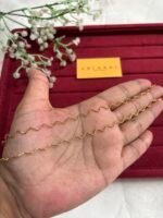 Beautiful Trendy zigzag design Golden Anklet🌟23cm design 5cm extension hoop 28cm total length kindly mention your size while order