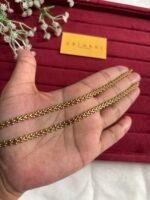 Beautiful design Golden Anklet🌟23cm design 5cm extension hoop 28cm total length kindly mention your size while order