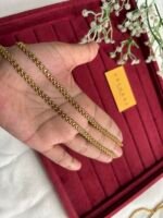 Beautiful design Golden Anklet🌟23cm design 5cm extension hoop 28cm total length kindly mention your size while order - Image 2