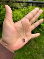 Beautiful Lavender design Golden Necklace💜 - Image 4