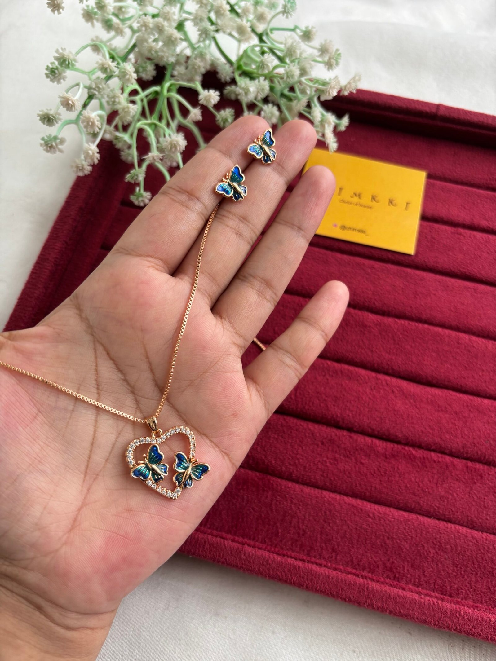 img_8170 Beautiful heart design Rosegold pendant set✨ - Image 1